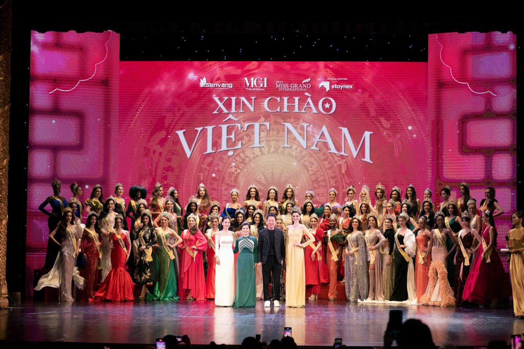 Hoa hậu Hòa bình Quốc tế Isabella Menin và các thí sinh Miss Grand International 2023