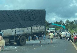 Đắk Lắk: Va chạm xe tải và xe khách nhiều người thương vong