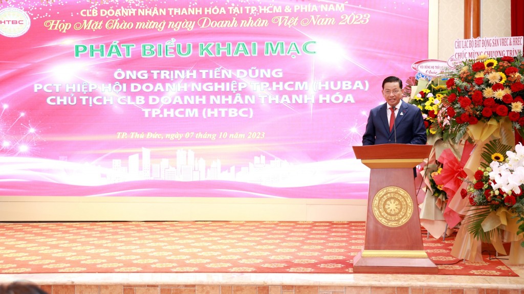 Ông Trịnh Tiến Dũng, Chủ tịch CLB Doanh nhân Thanh Hóa tại TP Hồ Chí Minh và Phía Nam