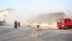 Quảng Ninh thực tập phương án chữa cháy tại khu công nghiệp Hải Yên