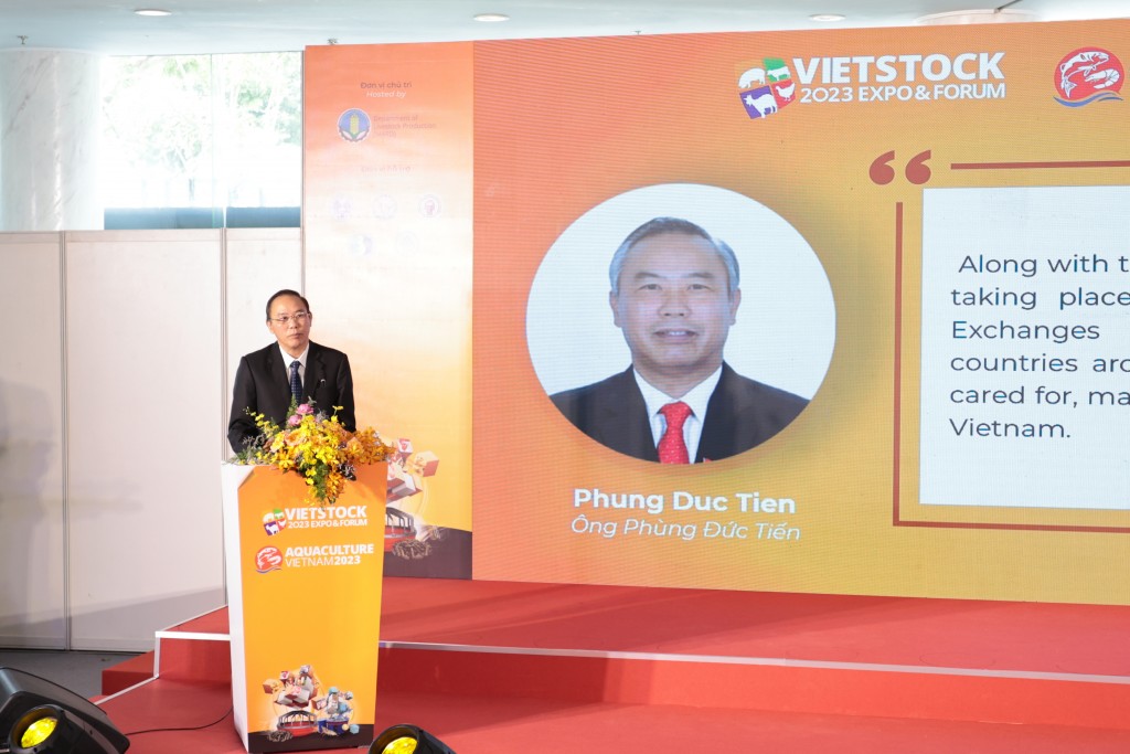 Ông Phùng Đức Tiến, Thứ trưởng Bộ NN&PTNT cho rằng Vietstock 2023 sẽ tạo nhiều cơ hội hợp tác cho các DN ngành chăn nuôi.
