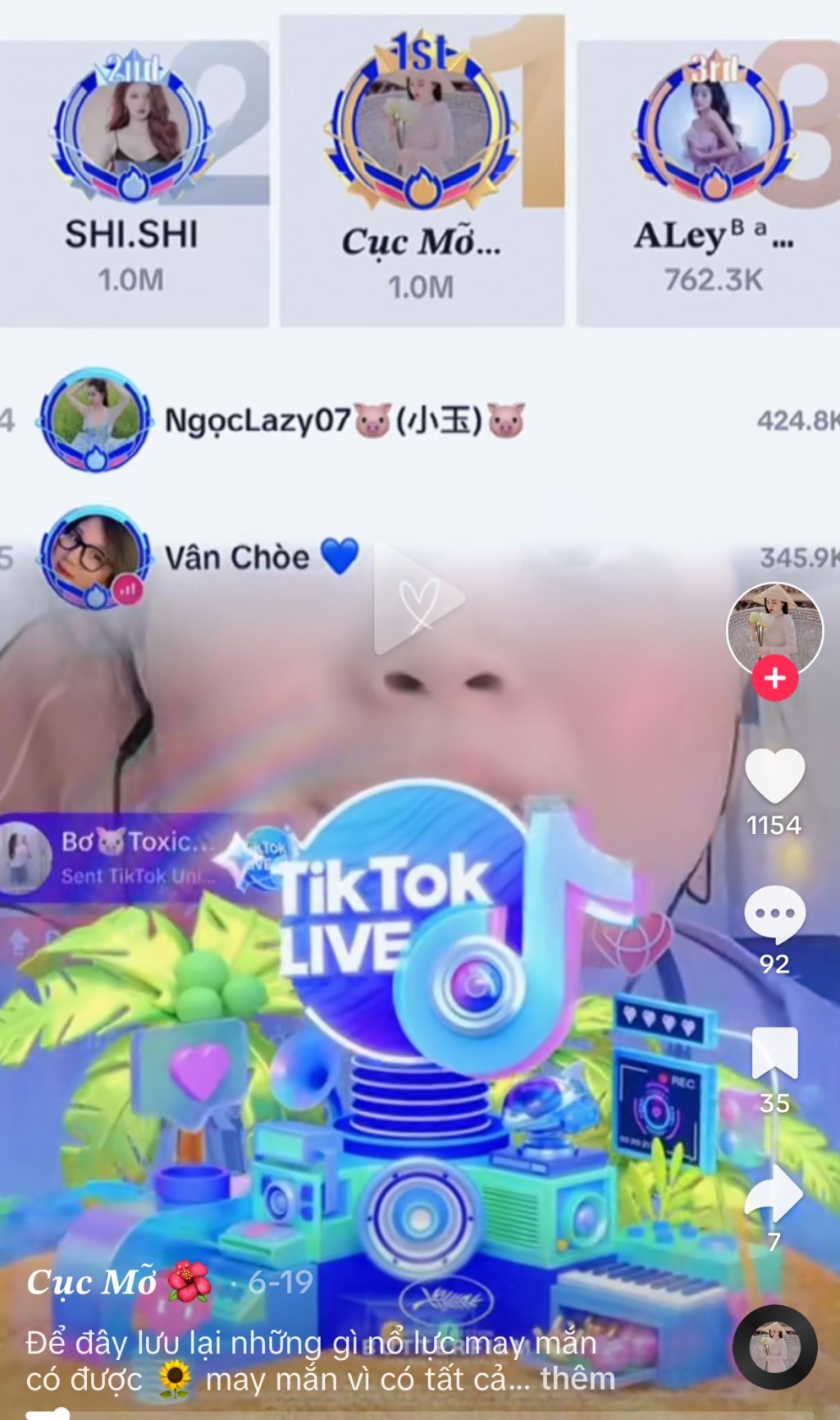 Cô gái U18 thành công chinh phục bảng xếp hạng livestream giải trí