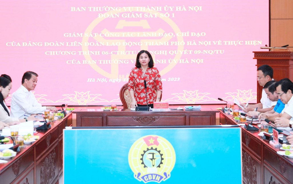Phó Bí thư Thường trực Thành ủy Nguyễn Thị Tuyến phát biểu kết luận