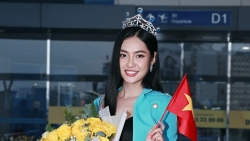 Nông Thuý Hằng mang nghệ thuật pháp lam Huế đến Hoa hậu Hữu nghị Quốc tế 2023
