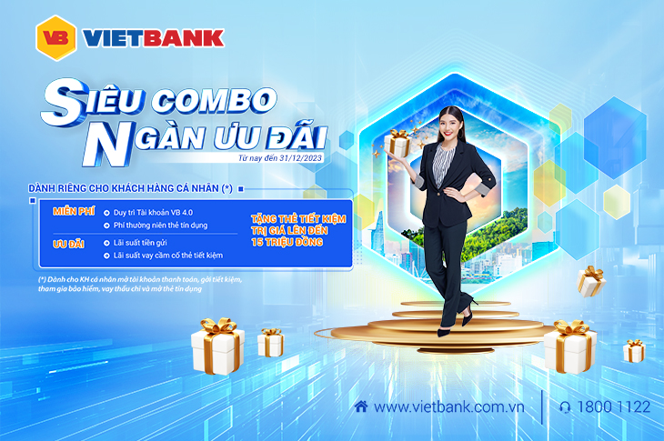 Vietbank triển khai các gói combo đa tiện ích dành cho khách hàng