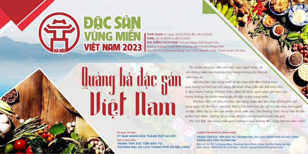 Chuẩn bị diễn ra Hội chợ Đặc sản Vùng miền Việt Nam 2023