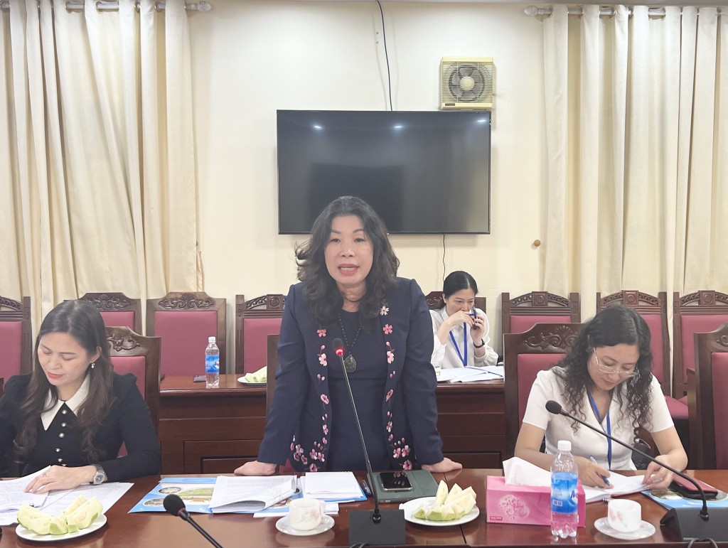 Đồng chí Trần Thị Vân Anh - Phó Giám đốc Sở Văn hóa và Thể thao Hà Nội phát biểu kết luận buổi làm việc