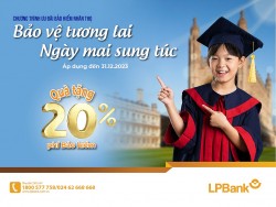 LPBank tặng sổ tiết kiệm trị giá 20% phí bảo hiểm thực thu năm đầu