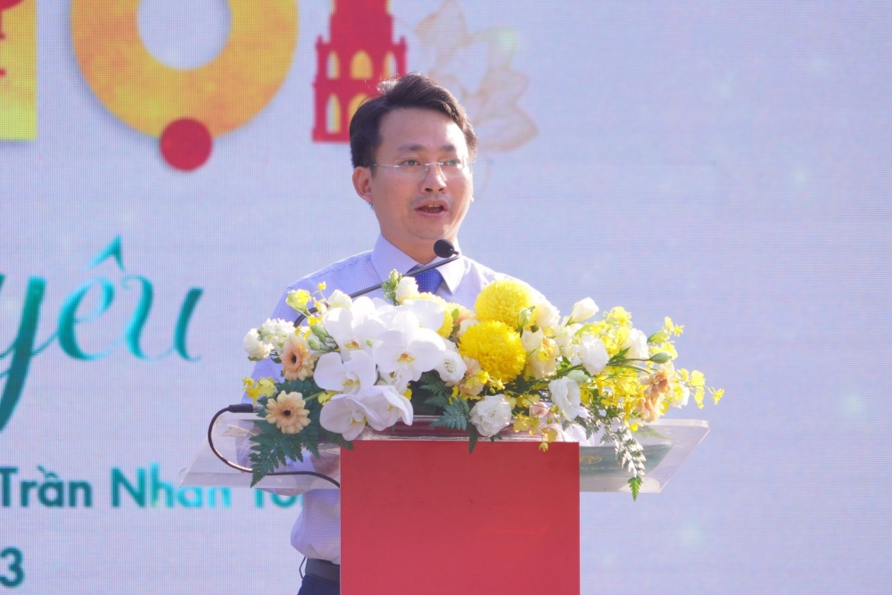 Phó Giám đốc Sở Du lịch Hà Nội Trần Trung Hiếu phát biểu bế mạc Lễ hội