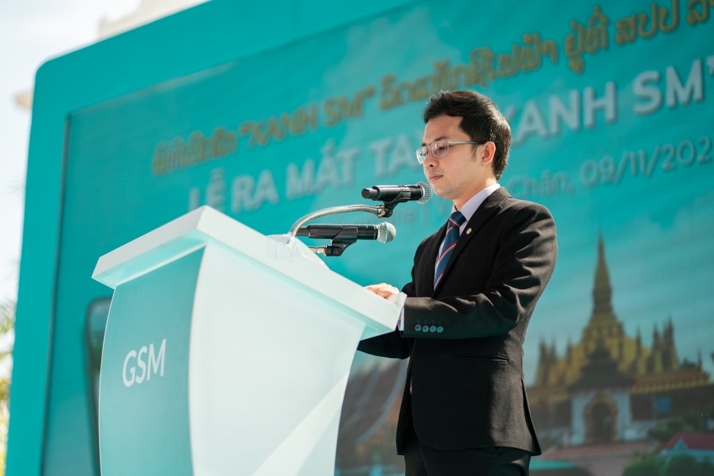 Ông Nguyễn Văn Thanh – Tổng Giám đốc công ty GSM toàn cầu phát biểu tại sự kiện