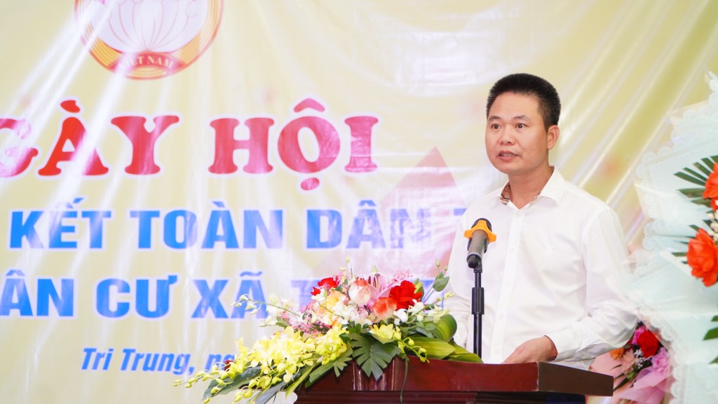 Bí thư Huyện uỷ Phú Xuyên Nguyễn Xuân Thanh phát biểu tại Ngày hội