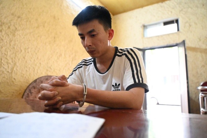 Nguyễn Đức Thịnh tại cơ quan công an.
