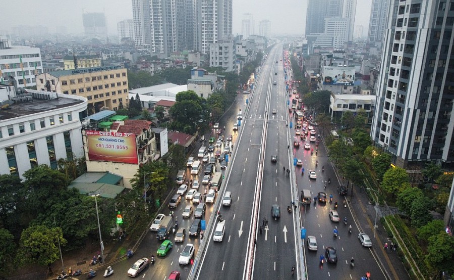 Tuyến đường bộ trên cao dọc đường Vành đai 2, đoạn từ Cầu Vĩnh Tuy đến Ngã Tư Sở 