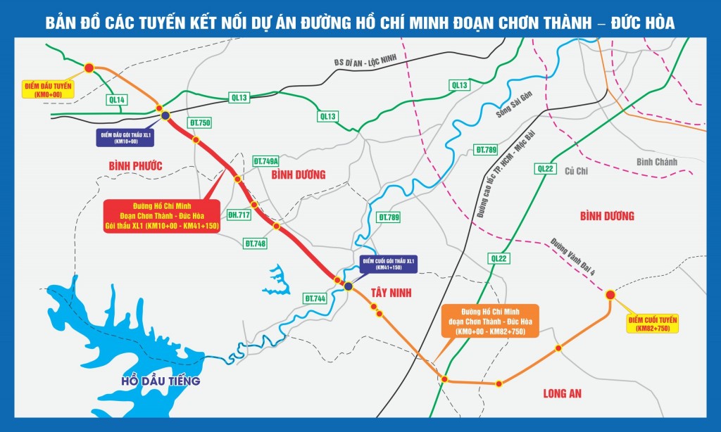 Khởi công dự án đường Hồ Chí Minh đoạn Chơn Thành - Đức Hòa