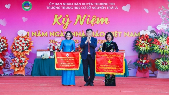 Niềm vui của thầy trò trường THCS Nguyễn Trãi A (Thường Tín)