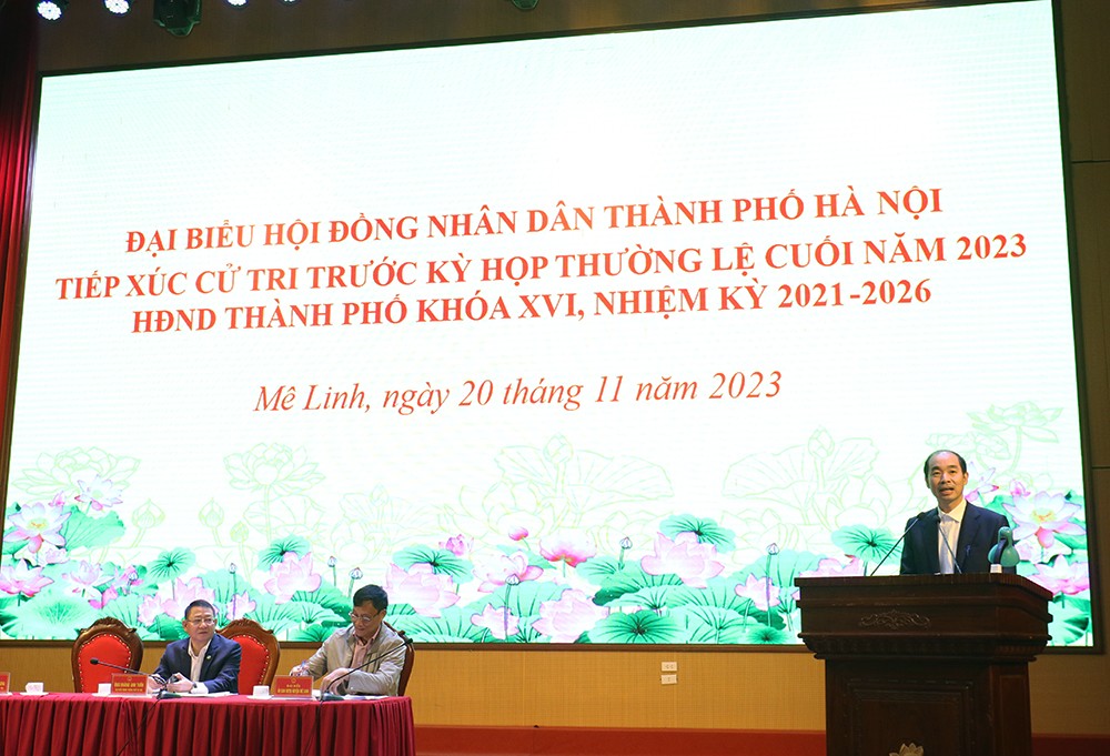 Cử tri huyện Mê Linh kiến nghị vấn đề dự án chậm triển khai