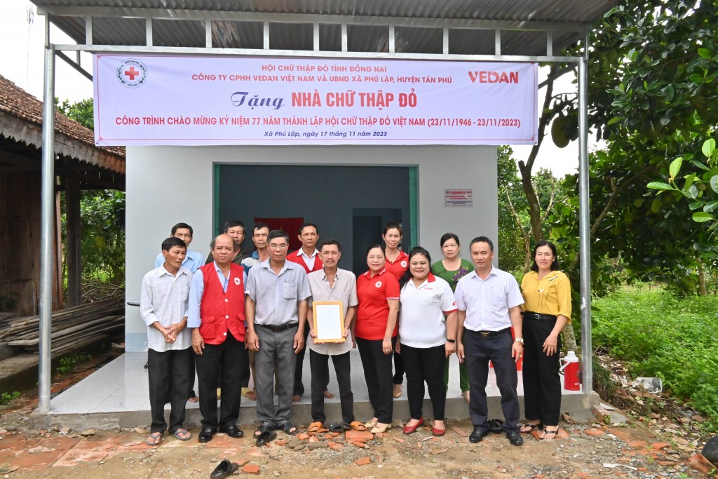 Vedan Việt Nam trao tặng nhà Chữ thập đỏ tại Đồng Nai