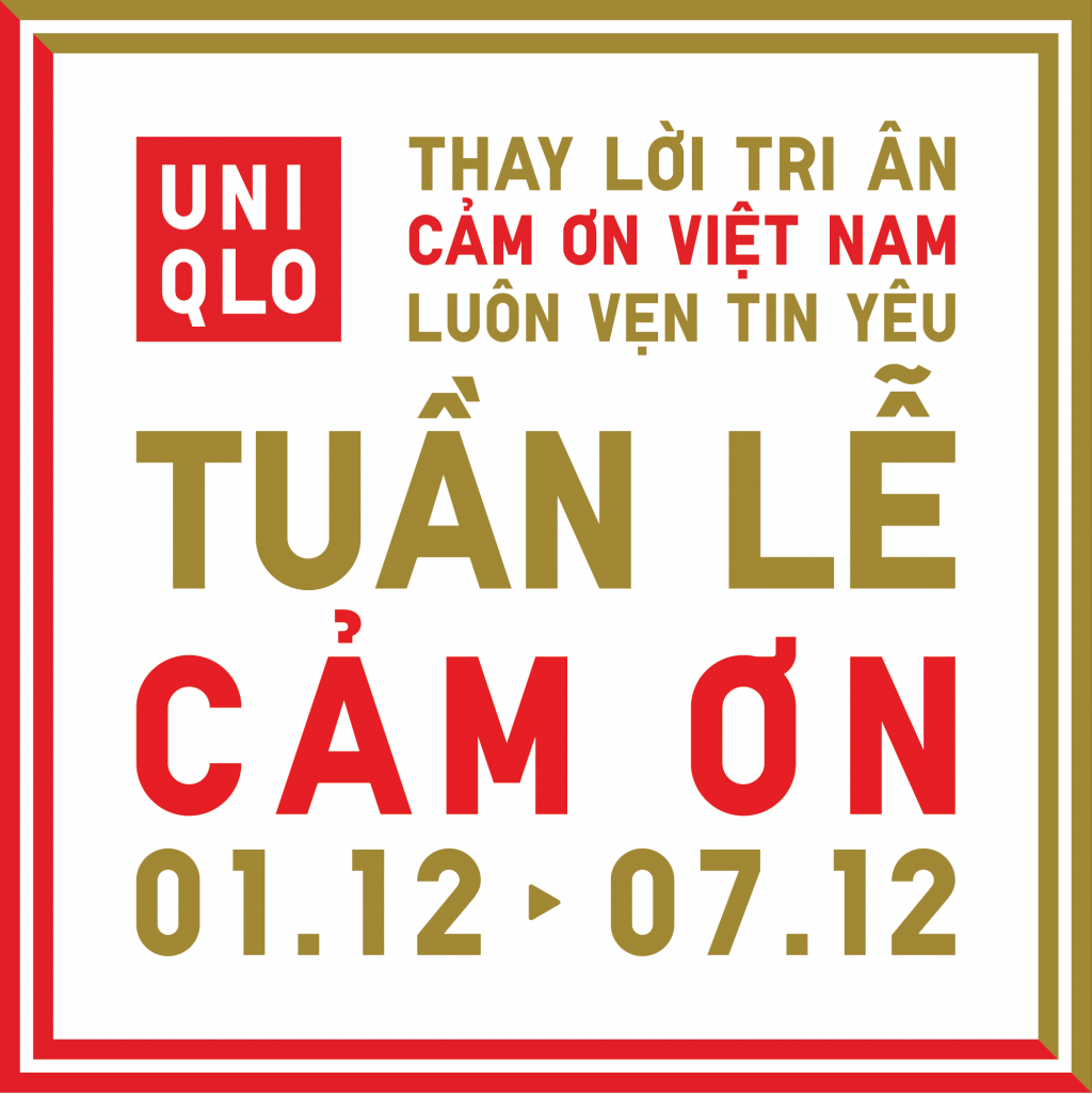 UNIQLO khởi động “Tuần lễ cảm ơn” từ ngày 1 - 7/12