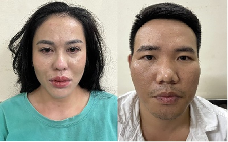 Hai đối tượng Vũ Kim Nhung và Nguyễn Khắc Hiền cùng bị khởi tố tội Cưỡng đoạt tài sản