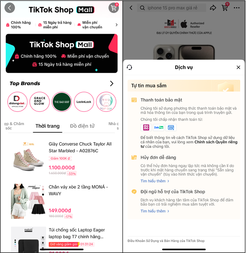 Chính thức ra mắt TikTok Shop Mall