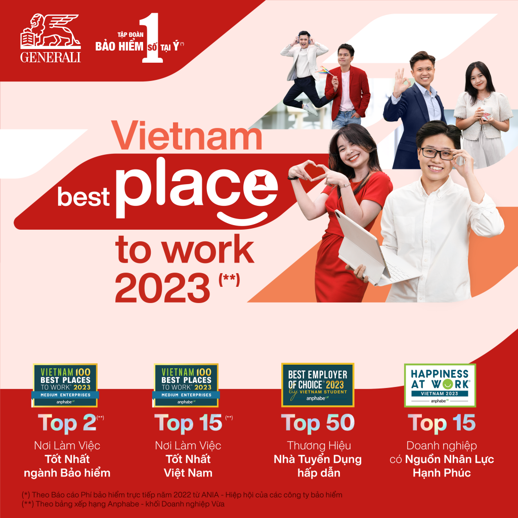 Chiến lược nhân sự “Hơn cả một nơi làm việc” khiến Generali Việt Nam trở thành nơi mỗi nhân viên đều có thể “học hỏi – phát triển – vui sống – thăng hoa”