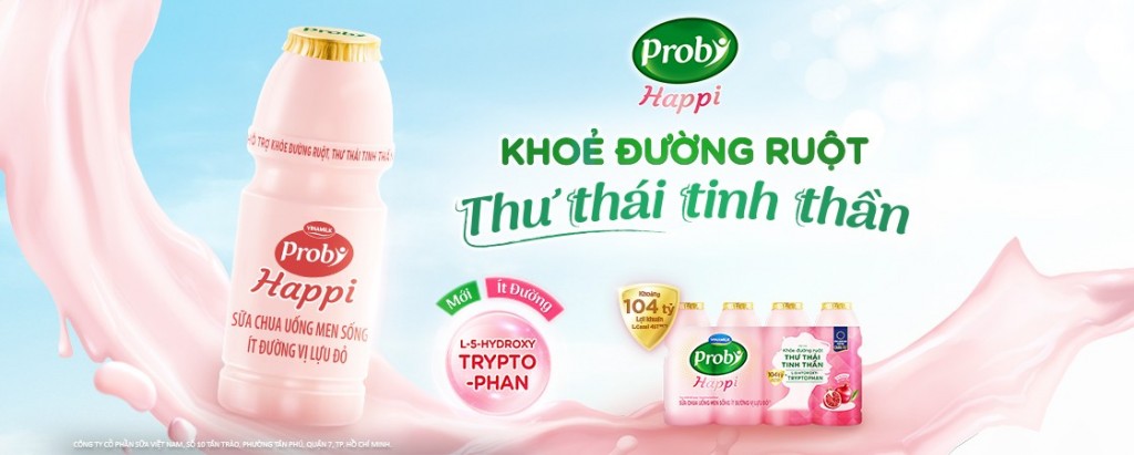 Chuyên gia khuyên dùng hai chai Probi Happi mỗi ngày để “Khỏe đường ruột – Thư thái tinh thần.”