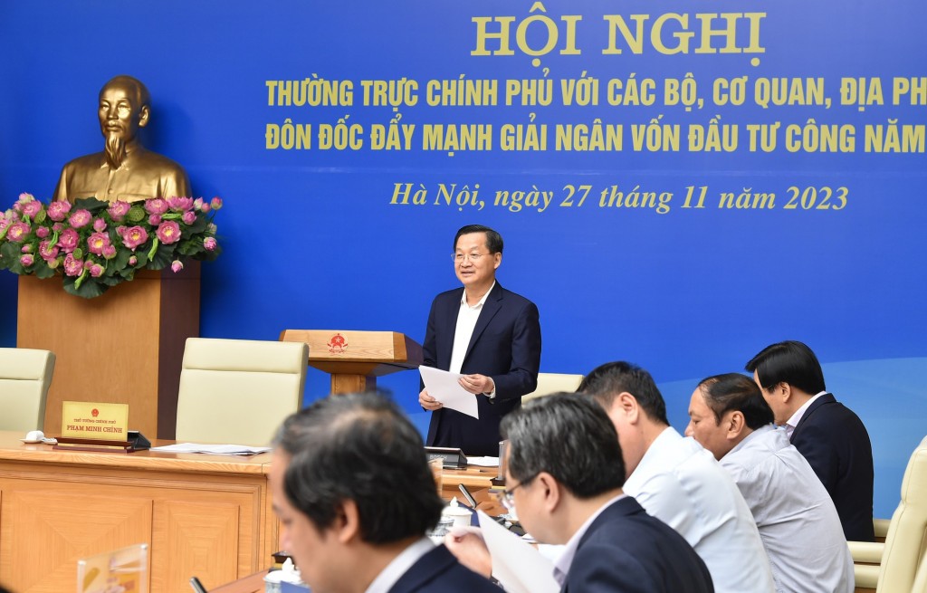 Phó Thủ tướng Lê Minh Khái: Đầu tư công tuy có nhiều chuyển biến nhưng còn nhiều tồn tại, hạn chế, khó khăn, vướng mắc, chưa phát huy được tốt vai trò động lực. Ảnh VGP