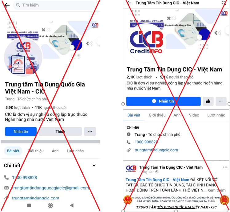 Cảnh báo mạo danh trang Mạng xã hội của CIC để lừa đảo