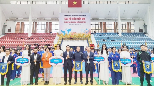 Gần 500 võ sĩ tranh tài giải võ Thiên Môn Đạo năm 2023