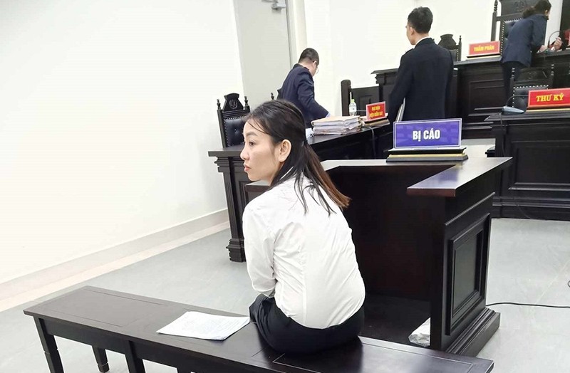 Bị cáo Vũ Thị Hương Lan tại phiên xử 