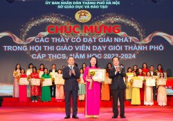 Hà Nội khen thưởng 179 giáo viên THCS dạy giỏi cấp thành phố