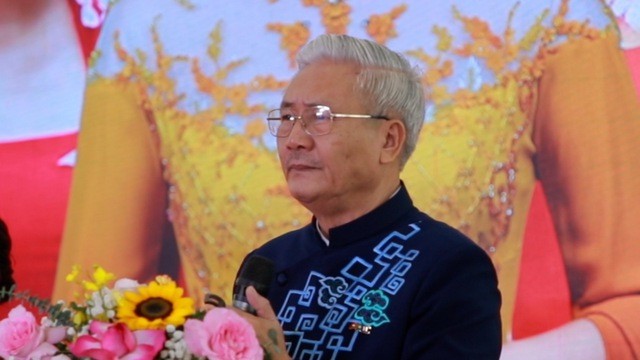 Viện trưởng Viện Nghiên cứu và Đào tạo Doanh nhân APEC TS. Trần Duy Khanh phát biểu tại buổi lễ