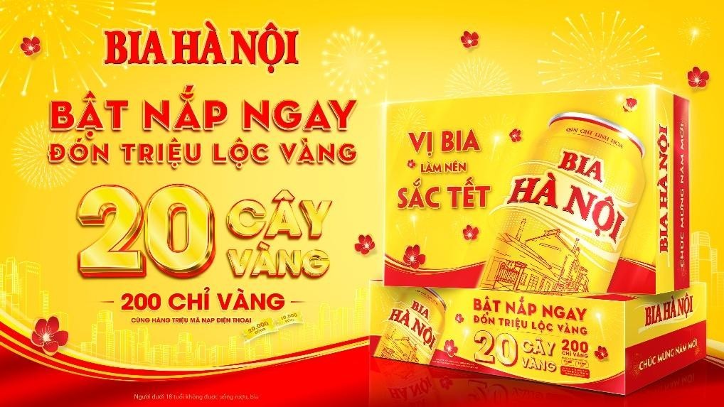 Đón Tết tài lộc cùng khuyến mại của Bia Hà Nội