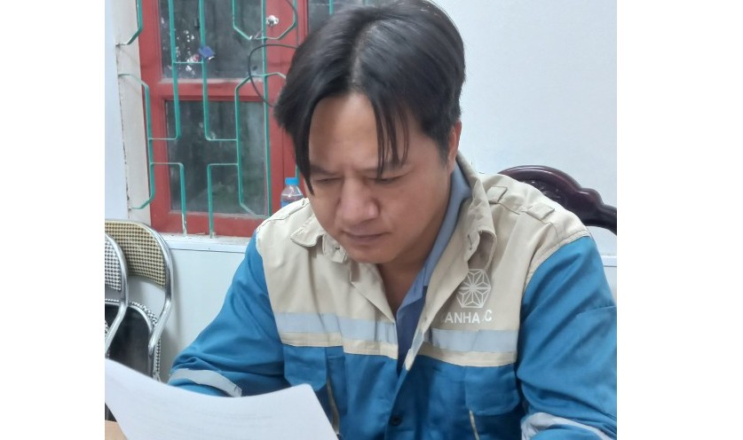Đinh Hải Long tại Cơ quan Công an tỉnh Cao Bằng (Ảnh: Công an tỉnh Cao Bằng)