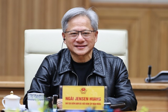 Chủ tịch Jensen Huang cho biết, NVIDIA đã đầu tư khoảng 250 triệu USD vào Việt Nam, xác định Việt Nam là thị trường quan trọng- Ảnh: VGP/Nhật Bắc