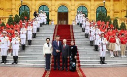Tổng Bí thư chủ trì lễ đón chính thức Tổng Bí thư, Chủ tịch nước Trung Quốc