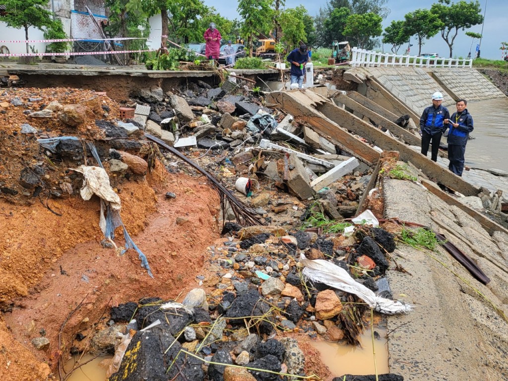 Điểm sạt lở, sau mưa lũ gây ra 