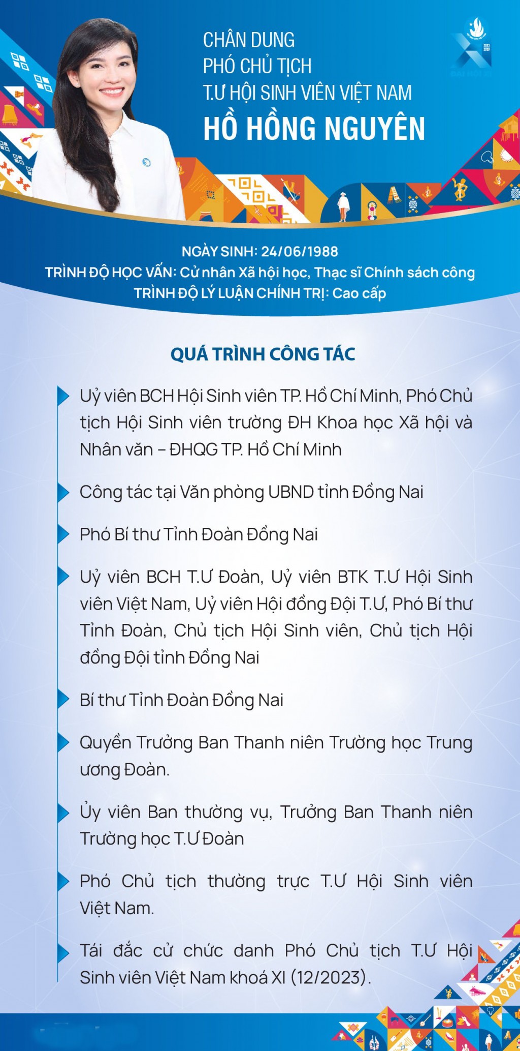 Chân dung Phó Chủ tịch T.Ư Hội Sinh viên Việt Nam Hồ Hồng Nguyên