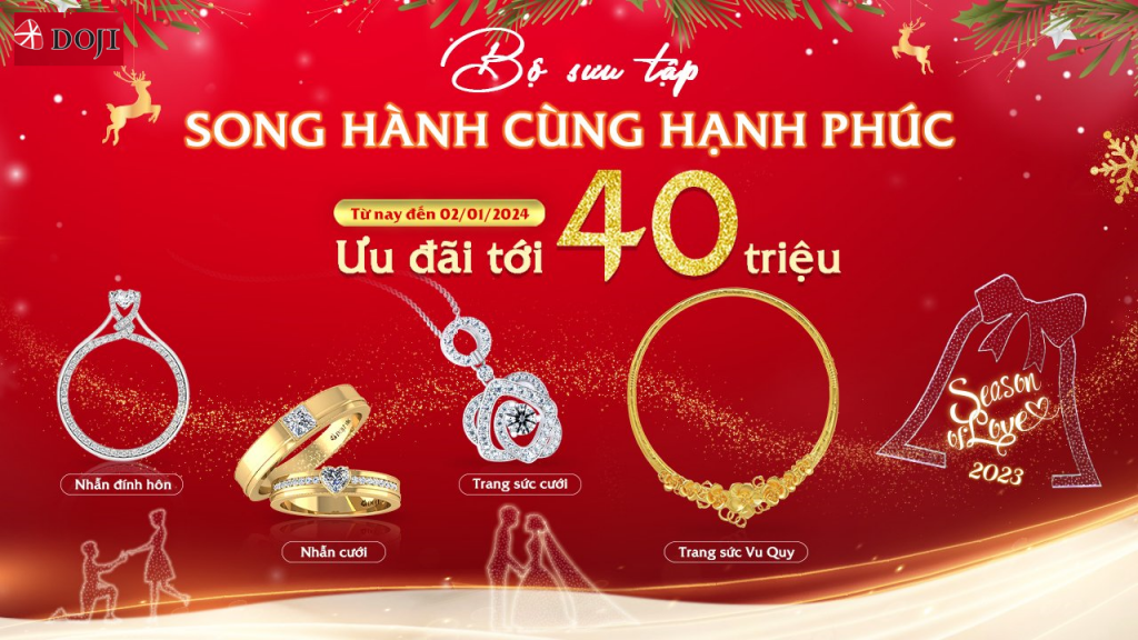 Cùng DOJI trao gửi món quà trang sức để mùa Noel tỏa sáng