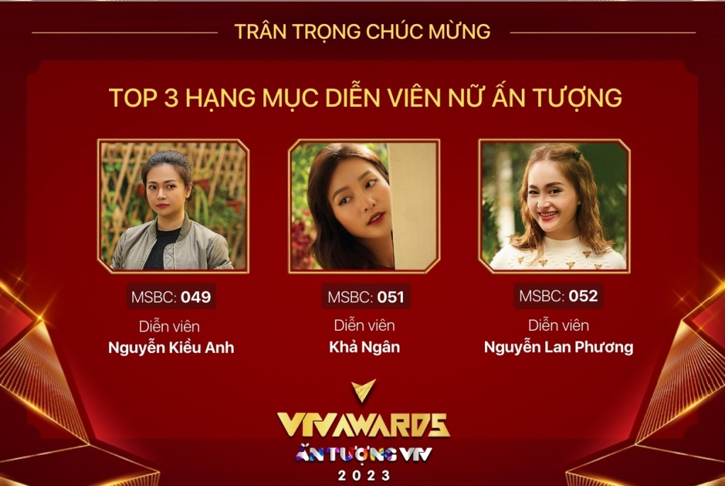 Đã tìm ra Top 3 giải thưởng VTV Awards 2023