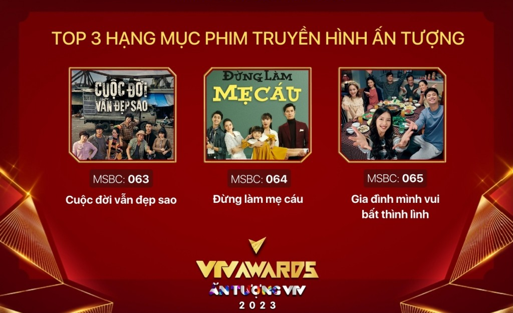 Đã tìm ra Top 3 giải thưởng VTV Awards 2023