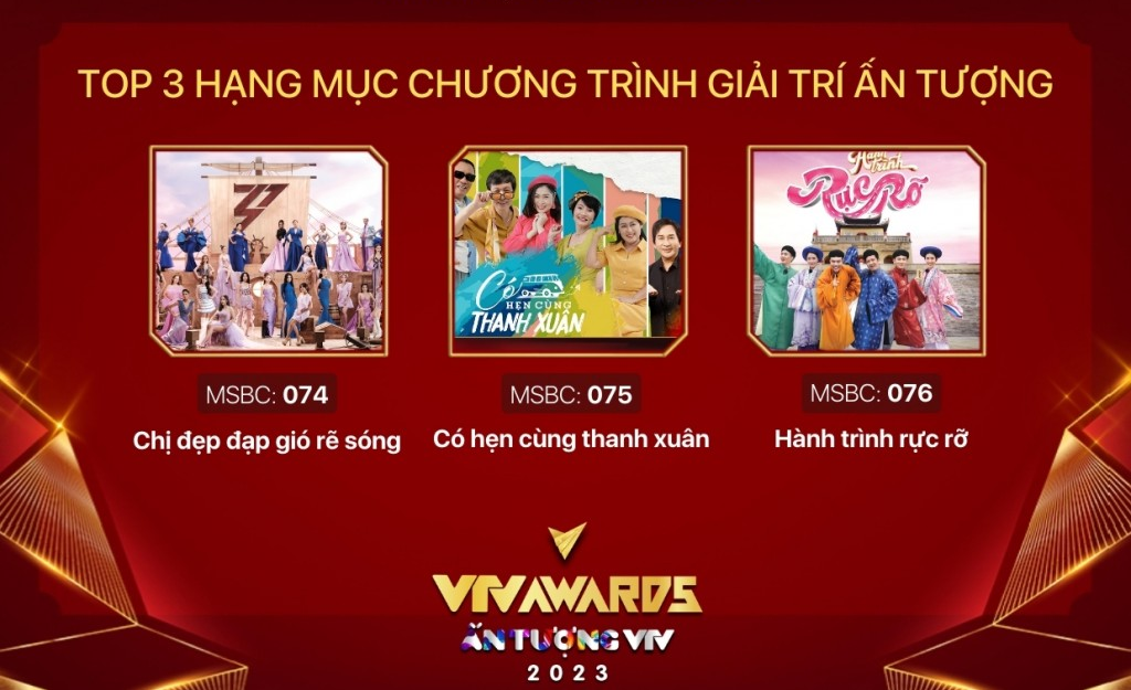 Đã tìm ra Top 3 giải thưởng VTV Awards 2023