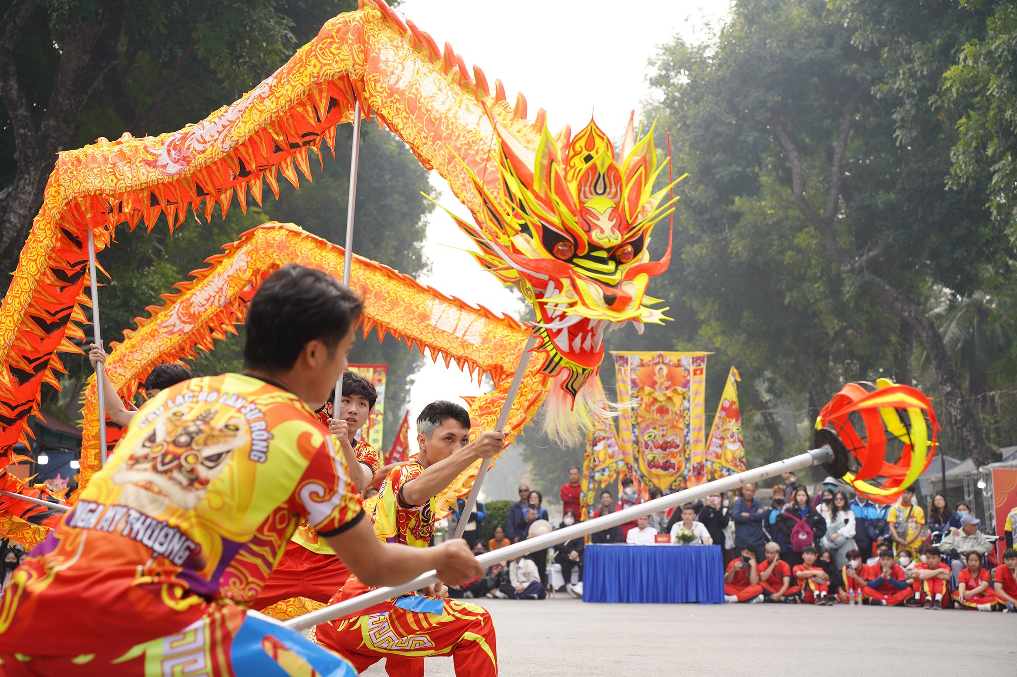 Rồng được coi là biểu tượng tâm hồn, tình cảm, sức mạnh, sự phồn vinh của dân tộc, cộng đồng, xã hội, con người, nên ở nhiều di tích, công trình xây dựng, Rồng được hiện hình, có khi hàng đàn, có khi bên cạnh Rồng còn có hình người nông dân đang cày ruộng