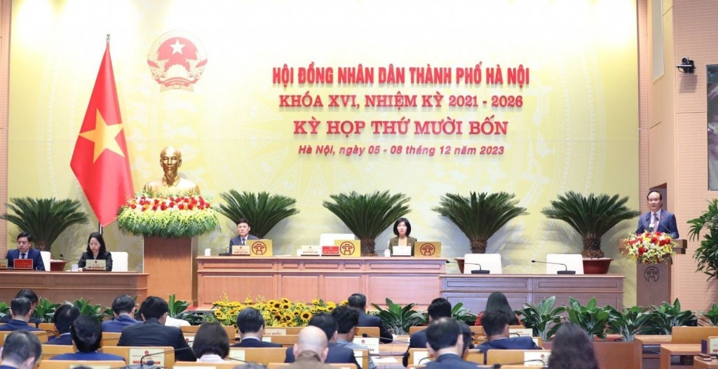 Kỳ họp thứ 14, HĐND TP Hà Nội khoá XVI đã quyết định nhiều vấn  đề quan trọng của kinh tế - xã hội Thủ đô