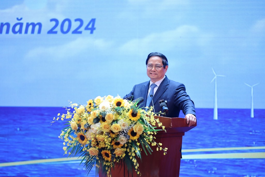 Thủ tướng tin tưởng Tập đoàn Dầu khí sẽ tiếp tục phát triển hơn, thực hiện thắng lợi các mục tiêu đã đề ra, đạt kết quả năm 2024 cao hơn năm 2023 - Ảnh: VGP/Nhật Bắc