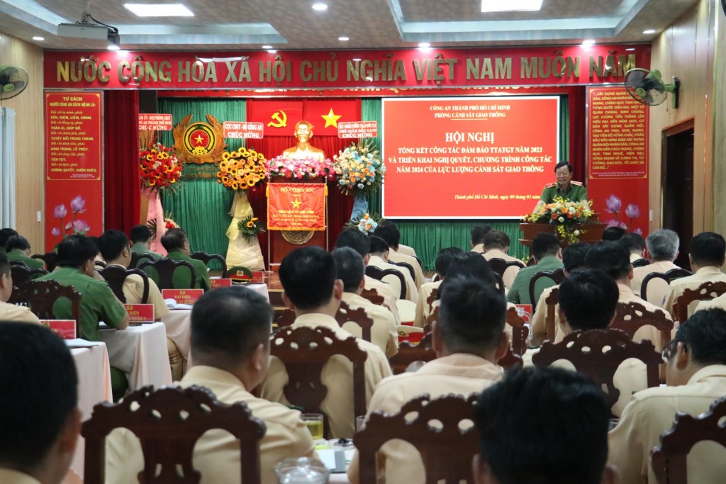 Thiếu tướng Trần Đức Tài - Phó Bí thư Đảng ủy, Phó Giám đốc Công an Thành phố dự Hội nghị