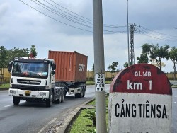 Cấm xe container trên một số tuyến đường thuộc QL14B giờ cao điểm