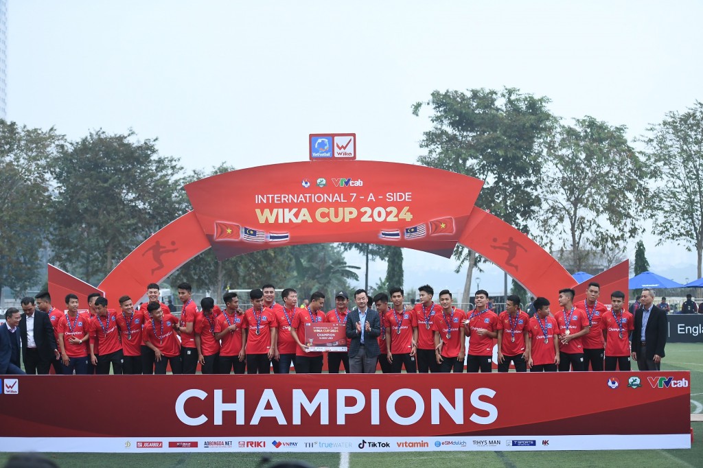Việt Nam giành thứ hạng cao nhất tại Giải bóng đá 7 người Quốc tế Cúp Wika 2024