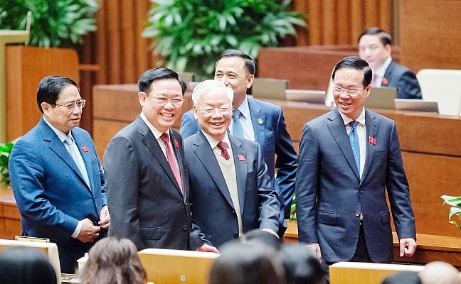 Tổng Bí thư Nguyễn Phú Trọng dự Kỳ họp bất thường lần thứ 5, Quốc hội khóa XV