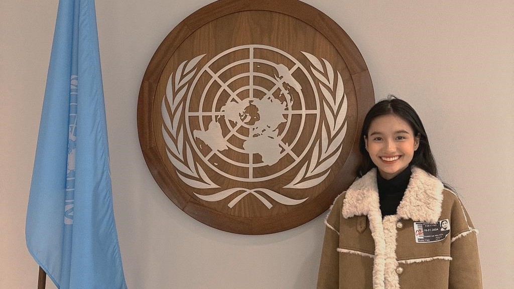 Hoa hậu Nguyễn Thanh Hà thăm trụ sở Liên hợp quốc